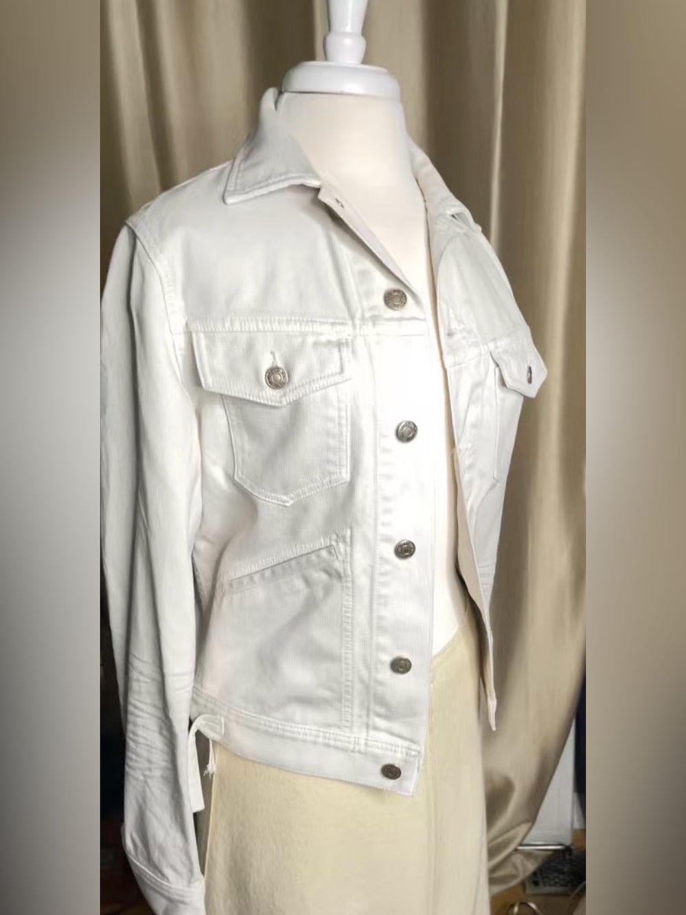 Tom Ford denim utility jacket women's white
